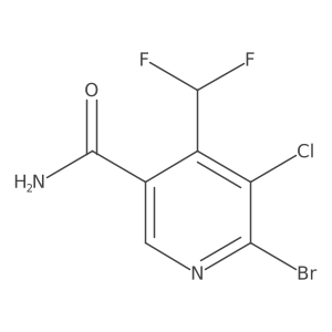 6-Bromo-5-chloro-4-(difluoromethyl)nicotinamide结构式