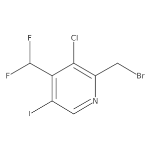 2-(Bromomethyl)-3-chloro-4-(difluoromethyl)-5-iodopyridine Structure