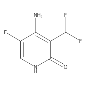 4-Amino-3-(difluoromethyl)-5-fluoropyridin-2-ol结构式