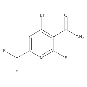 4-Bromo-6-(difluoromethyl)-2-fluoronicotinamide结构式