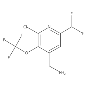 (2-Chloro-6-(difluoromethyl)-3-(trifluoromethoxy)pyridin-4-yl)methanamine结构式