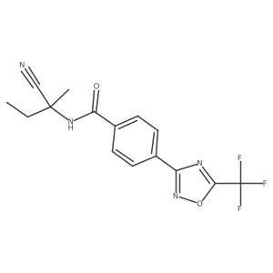 N-(1-cyano-1-methylpropyl)-4-[5-(trifluoromethyl)-1,2,4-oxadiazol-3-yl]benzamide结构式