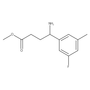 Methyl 4-amino-4-(3-fluoro-5-methylphenyl)butanoate结构式