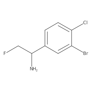 1-(3-Bromo-4-chlorophenyl)-2-fluoroethan-1-amine Structure