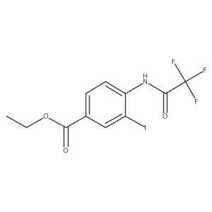 Ethyl 3-iodo-4-(2,2,2-trifluoroacetamido)benzoate结构式
