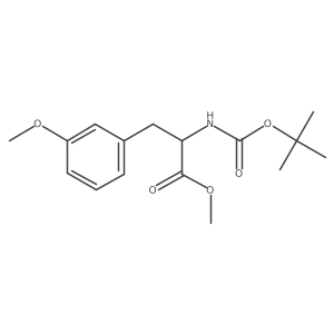 (S)-methyl 2-((tert-butoxycarbonyl)amino)-3-(3-methoxyphenyl)propanoate结构式