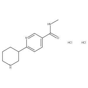 N-Methyl-6-piperidin-3-ylnicotinamide dihydrochloride结构式