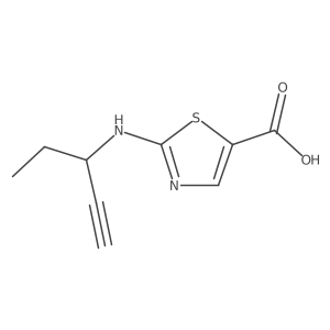 2-[(Pent-1-yn-3-yl)amino]-1,3-thiazole-5-carboxylic acid结构式