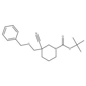 Tert-butyl 3-((benzyloxy)methyl)-3-cyanopiperidine-1-carboxylate Structure