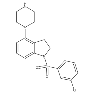 1-(3-Chlorophenyl)sulfonyl-4-piperazin-1-yl-2,3-dihydroindole Structure