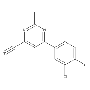 6-(3,4-Dichlorophenyl)-2-methylpyrimidine-4-carbonitrile Structure