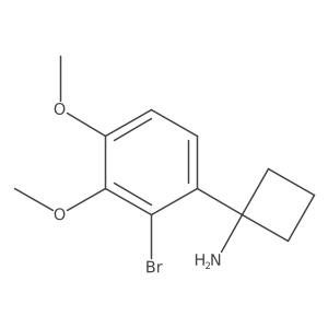 1-(2-Bromo-3,4-dimethoxyphenyl)cyclobutan-1-amine结构式