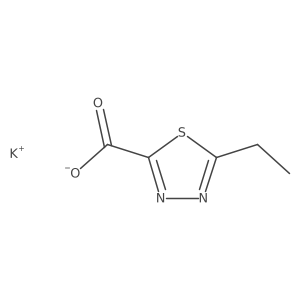 Potassium 5-ethyl-1,3,4-thiadiazole-2-carboxylate结构式