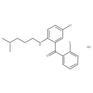 5-Chloro-2-(3-dimethylaminopropyl)amino-2'-fluorobenzophenone hydrochloride Structure