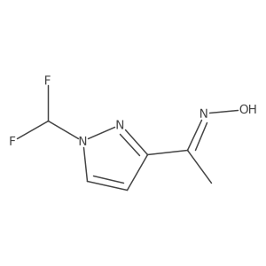 (1E)-1-[1-(difluoromethyl)-1H-pyrazol-3-yl]-N-hydroxyethanimine Structure