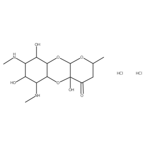 8,12,14-Trihydroxy-5-methyl-11,13-bis(methylamino)-2,4,9-trioxatricyclo[8.4.0.0,3,8]tetradecan-7-one dihydrochloride Structure