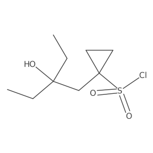 1-(2-Ethyl-2-hydroxybutyl)cyclopropane-1-sulfonyl chloride Structure