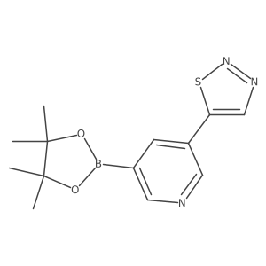 3-(4,4,5,5-Tetramethyl-1,3,2-dioxaborolan-2-yl)-5-(1,2,3-thiadiazol-5-yl)pyridine结构式
