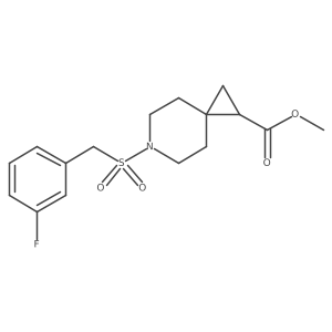 Methyl 6-((3-fluorobenzyl)sulfonyl)-6-azaspiro[2.5]octane-1-carboxylate Structure