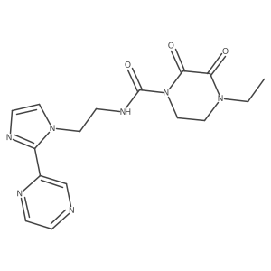 4-ethyl-2,3-dioxo-N-(2-(2-(pyrazin-2-yl)-1H-imidazol-1-yl)ethyl)piperazine-1-carboxamide Structure