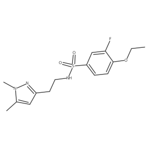 N-(2-(1,5-dimethyl-1H-pyrazol-3-yl)ethyl)-4-ethoxy-3-fluorobenzenesulfonamide Structure