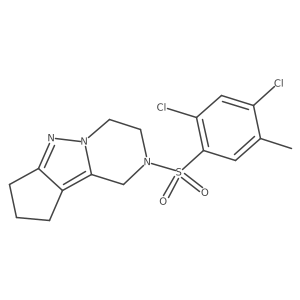 2-((2,4-dichloro-5-methylphenyl)sulfonyl)-2,3,4,7,8,9-hexahydro-1H-cyclopenta[3,4]pyrazolo[1,5-a]pyrazine结构式