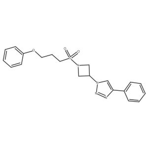 1-(1-((3-phenoxypropyl)sulfonyl)azetidin-3-yl)-4-phenyl-1H-1,2,3-triazole结构式