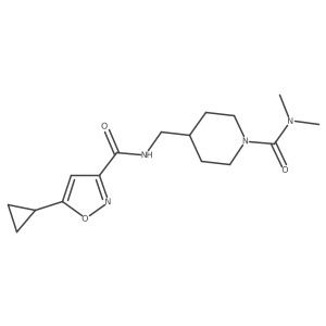 5-cyclopropyl-N-((1-(dimethylcarbamoyl)piperidin-4-yl)methyl)isoxazole-3-carboxamide Structure