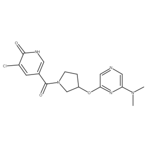 (5-Chloro-6-hydroxypyridin-3-yl)(3-((6-(dimethylamino)pyrazin-2-yl)oxy)pyrrolidin-1-yl)methanone结构式