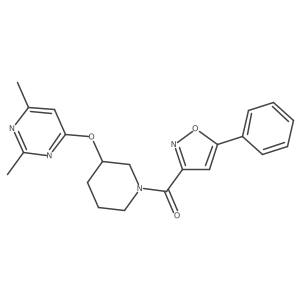 (3-((2,6-Dimethylpyrimidin-4-yl)oxy)piperidin-1-yl)(5-phenylisoxazol-3-yl)methanone Structure