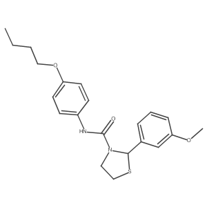 N-(4-butoxyphenyl)-2-(3-methoxyphenyl)thiazolidine-3-carboxamide结构式