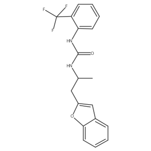 1-(1-(Benzofuran-2-yl)propan-2-yl)-3-(2-(trifluoromethyl)phenyl)urea Structure