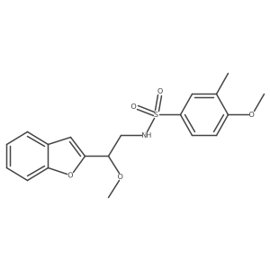 N-(2-(benzofuran-2-yl)-2-methoxyethyl)-4-methoxy-3-methylbenzenesulfonamide Structure