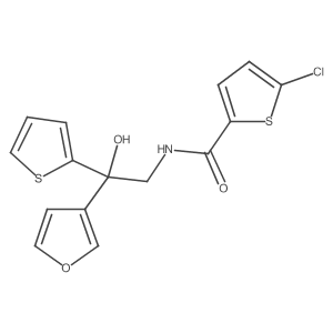 5-chloro-N-(2-(furan-3-yl)-2-hydroxy-2-(thiophen-2-yl)ethyl)thiophene-2-carboxamide Structure
