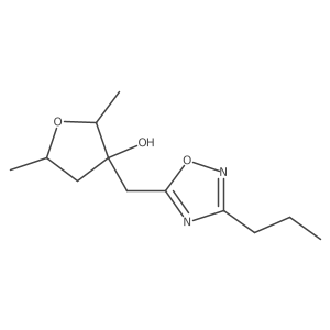 2,5-Dimethyl-3-[(3-propyl-1,2,4-oxadiazol-5-yl)methyl]oxolan-3-ol Structure