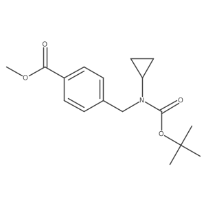 Methyl 4-(((tert-butoxycarbonyl)(cyclopropyl)amino)methyl)benzoate Structure