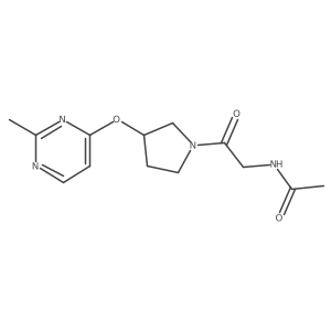 N-(2-{3-[(2-methylpyrimidin-4-yl)oxy]pyrrolidin-1-yl}-2-oxoethyl)acetamide Structure