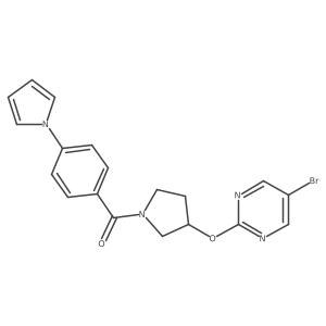 5-bromo-2-({1-[4-(1H-pyrrol-1-yl)benzoyl]pyrrolidin-3-yl}oxy)pyrimidine结构式