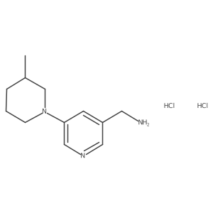 (5-(3-Methylpiperidin-1-yl)pyridin-3-yl)methanamine dihydrochloride Structure