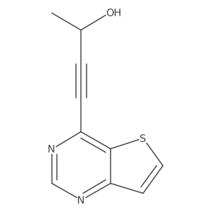 4-{Thieno[3,2-d]pyrimidin-4-yl}but-3-yn-2-ol结构式