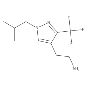 2-(1-isobutyl-3-(trifluoromethyl)-1H-pyrazol-4-yl)ethan-1-amine Structure