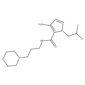 4-amino-2-(2,2-difluoroethyl)-N-(3-morpholin-4-ylpropyl)pyrazole-3-carboxamide Structure
