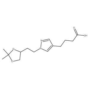 4-{1-[2-(2,2-dimethyl-1,3-dioxolan-4-yl)ethyl]-1H-pyrazol-4-yl}butanoic acid Structure