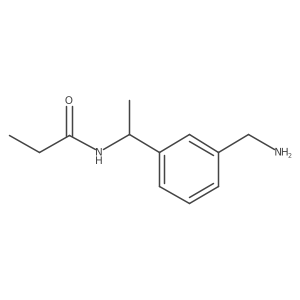 N-{1-[3-(aminomethyl)phenyl]ethyl}propanamide Structure