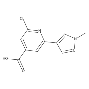 2-chloro-6-(1-methyl-1H-pyrazol-4-yl)pyridine-4-carboxylic acid Structure