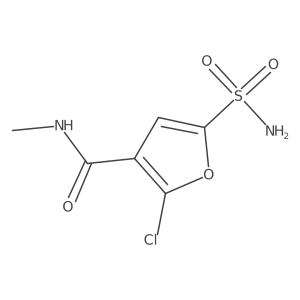 2-chloro-N-methyl-5-sulfamoylfuran-3-carboxamide结构式