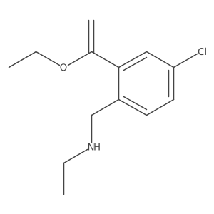 {[4-Chloro-2-(1-ethoxyethenyl)phenyl]methyl}(ethyl)amine Structure