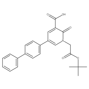 5-{[1,1'-Biphenyl]-4-yl}-1-[2-(tert-butoxy)-2-oxoethyl]-2-oxo-1,2-dihydropyridine-3-carboxylic acid Structure
