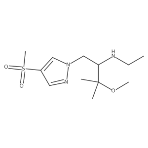 ethyl[1-(4-methanesulfonyl-1H-pyrazol-1-yl)-3-methoxy-3-methylbutan-2-yl]amine结构式