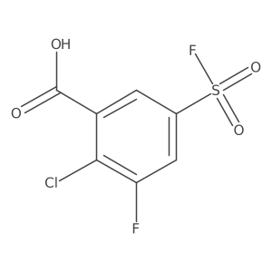 2-Chloro-3-fluoro-5-(fluorosulfonyl)benzoic acid结构式